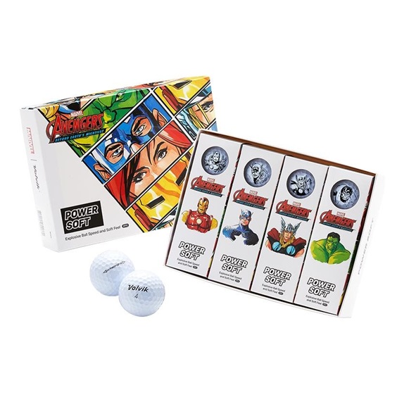 Volvik POWER SOFT MARVEL Avengers Golfbälle, weiss