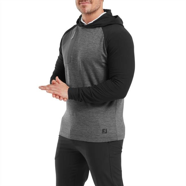 FootJoy ThermoSeries Pullover Hoodies Herren Sweatshirt, grau/swchwarz