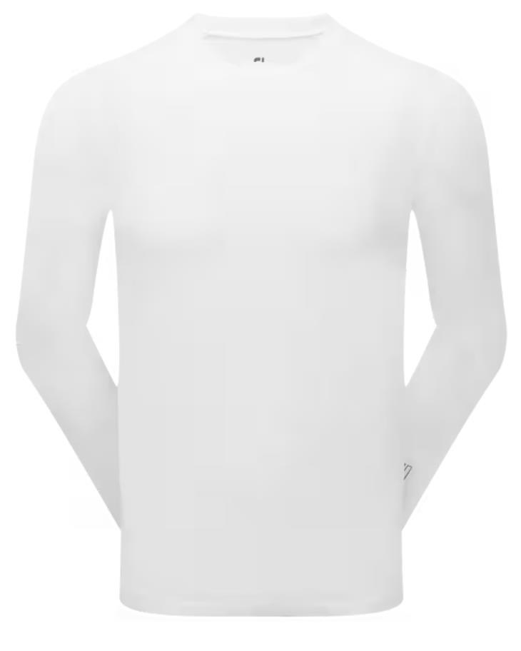 FootJoy ThermoSeries Fleece Base Layer Herren Langarm-Polo, weiss