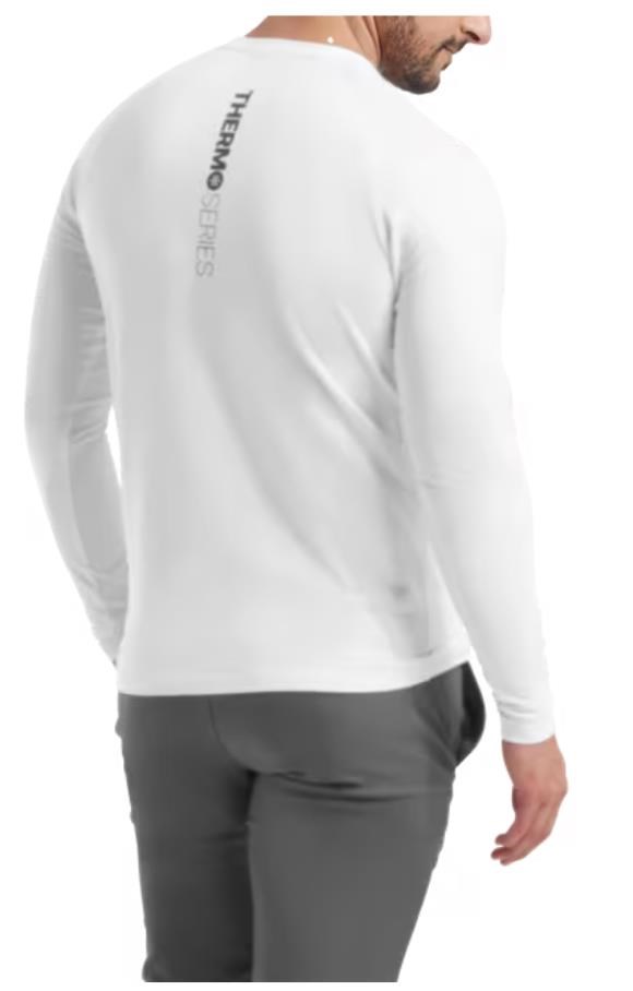 FootJoy ThermoSeries Fleece Base Layer Herren Langarm-Polo, weiss