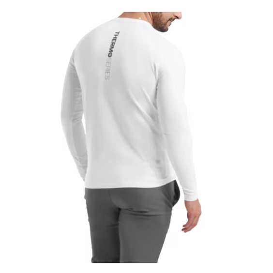 FootJoy ThermoSeries Fleece Base Layer Herren Langarm-Polo, weiss