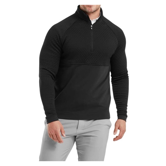 FootJoy Jacquard Thermal Chill-Out Herren Sweatshirt, schwarz