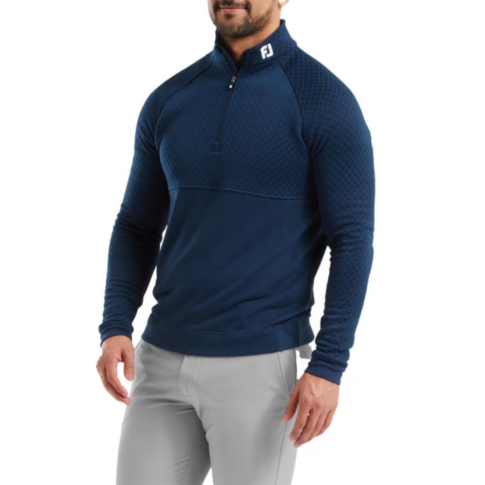 FootJoy Jacquard Thermal Chill-Out Herren Sweatshirt, dunkelblau