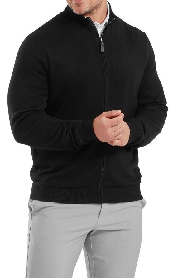 FootJoy Drirelease Full-Zip Midlayer Herren Pullover, schwarz