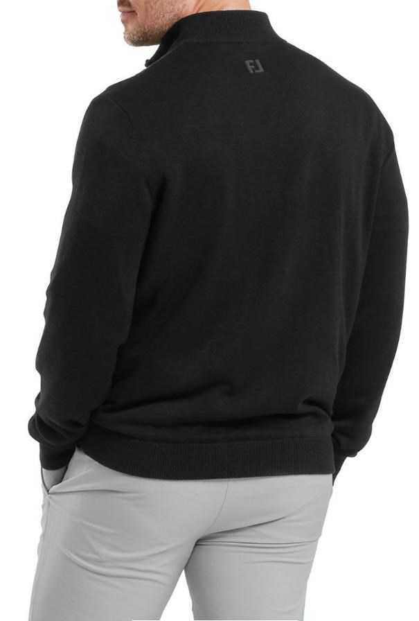 FootJoy Drirelease Full-Zip Midlayer Herren Pullover, schwarz