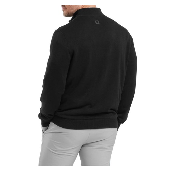 FootJoy Drirelease Full-Zip Midlayer Herren Pullover, schwarz