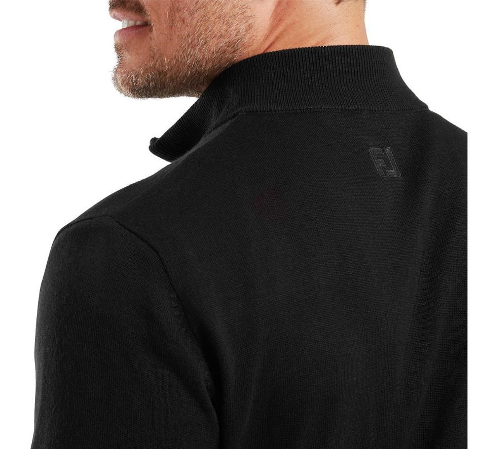 FootJoy Drirelease Full-Zip Midlayer Herren Pullover, schwarz
