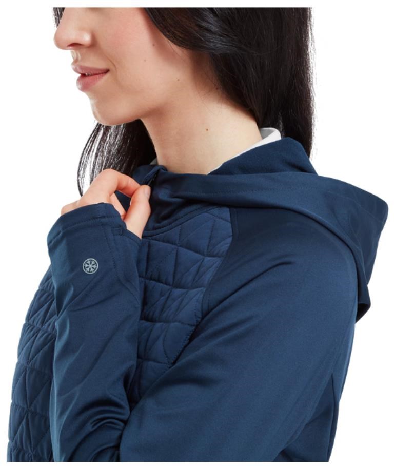 FootJoy Thermoseries Hybrid Hoodie Damen, floral tonal navy