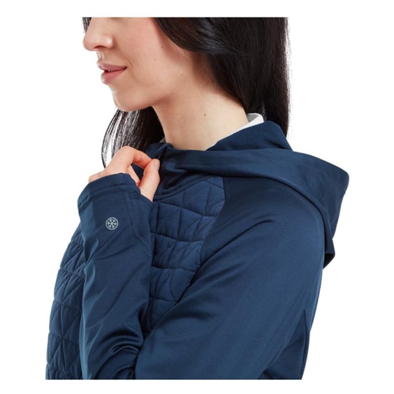 FootJoy Thermoseries Hybrid Hoodie Damen, floral tonal navy