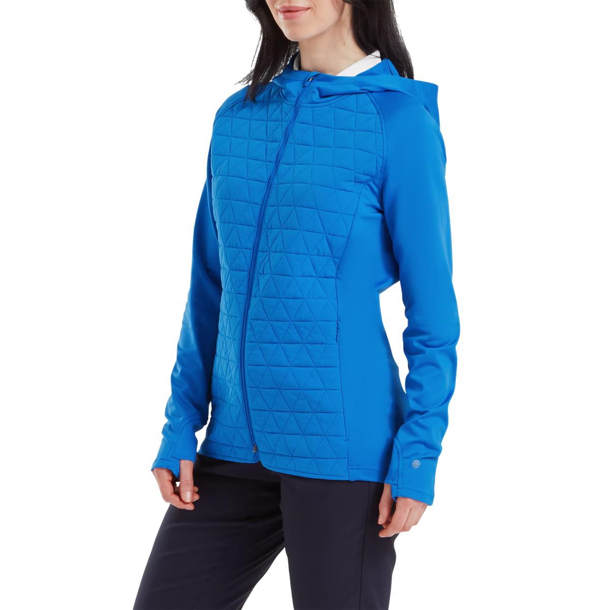 FootJoy Thermoseries Hybrid Hoodie Damen, floral tonal blue