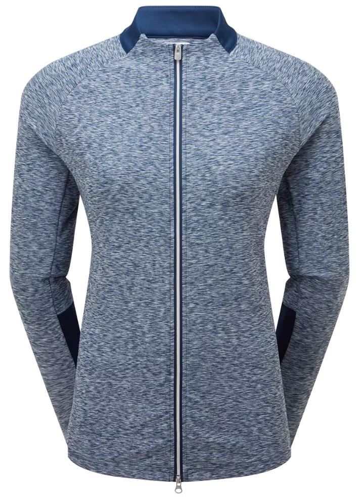 Footjoy Full-Zip Space Dye Thermal Midlayer Damen Sweatshirt, navy