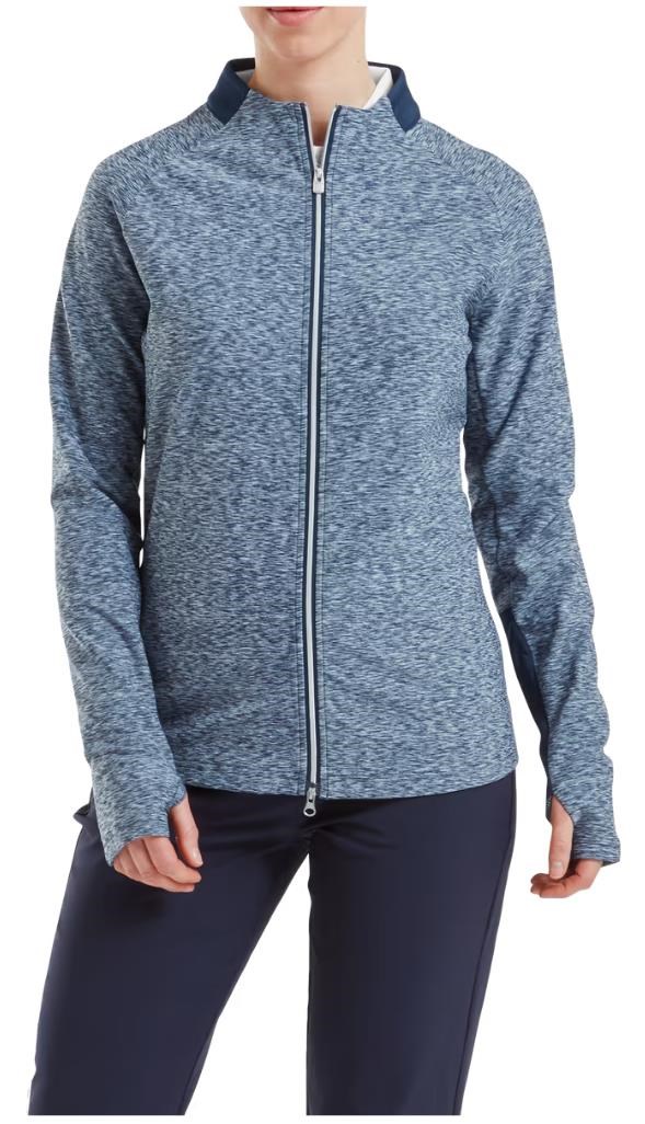 Footjoy Full-Zip Space Dye Thermal Midlayer Damen Sweatshirt, navy