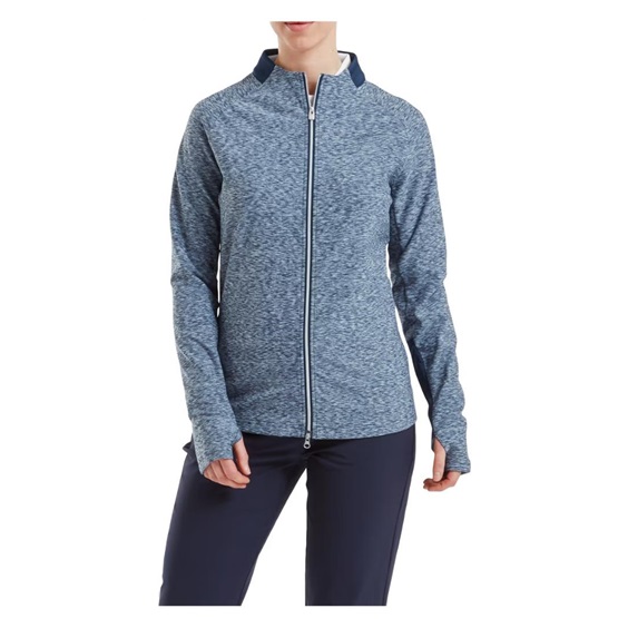 Footjoy Full-Zip Space Dye Thermal Midlayer Damen Sweatshirt, navy