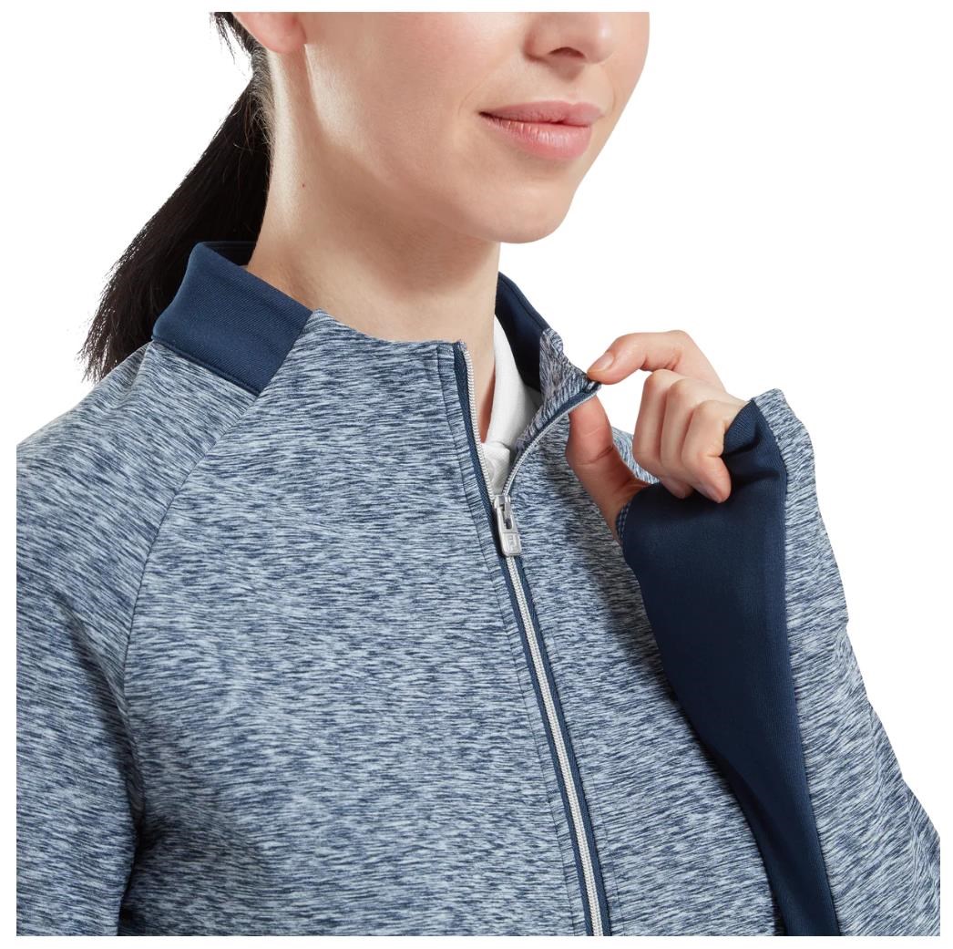 Footjoy Full-Zip Space Dye Thermal Midlayer Damen Sweatshirt, navy