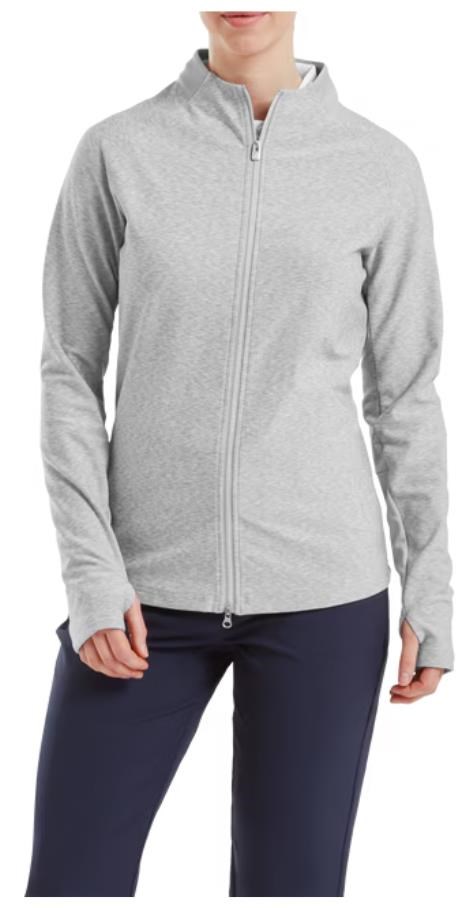 Footjoy Full-Zip Space Dye Thermal Midlayer Damen Sweatshirt, grau