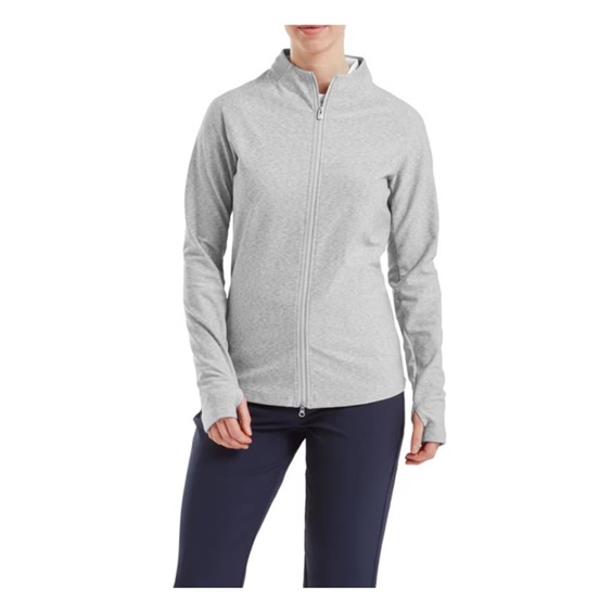 Footjoy Full-Zip Space Dye Thermal Midlayer Damen Sweatshirt, grau