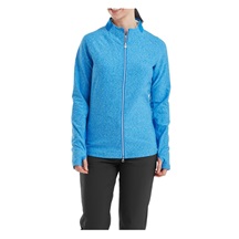 Footjoy Full-Zip Space Dye Thermal Midlayer Damen Sweatshirt, blue/aqua