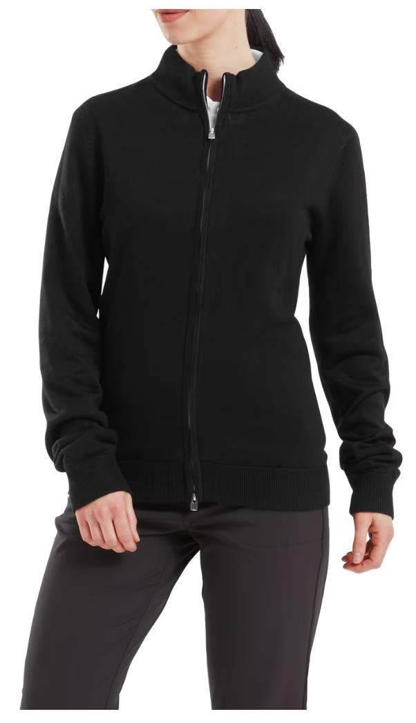 FootJoy Drirelease Full-Zip Lined Damen Pullover, schwarz