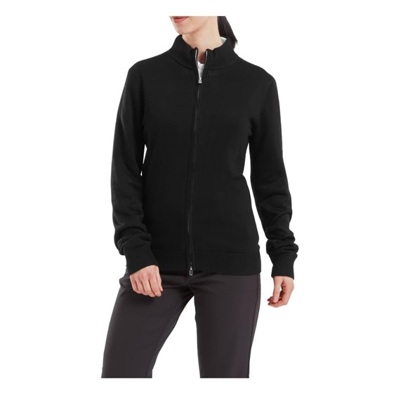 FootJoy Drirelease Full-Zip Lined Damen Pullover, schwarz
