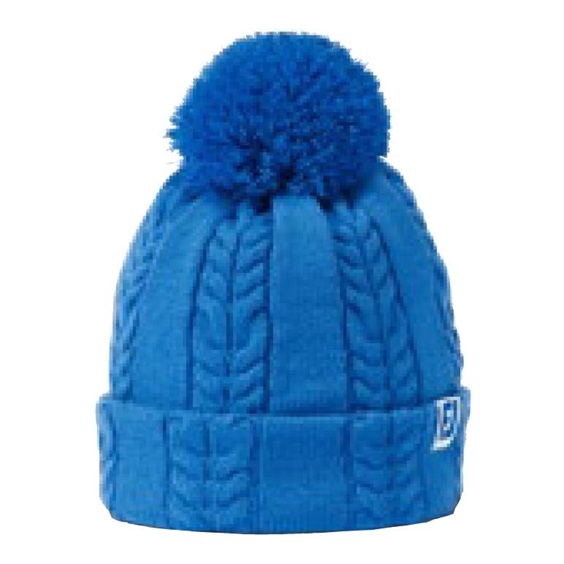 FootJoy Cable Knit Bobble Damen Wintermütze, blau