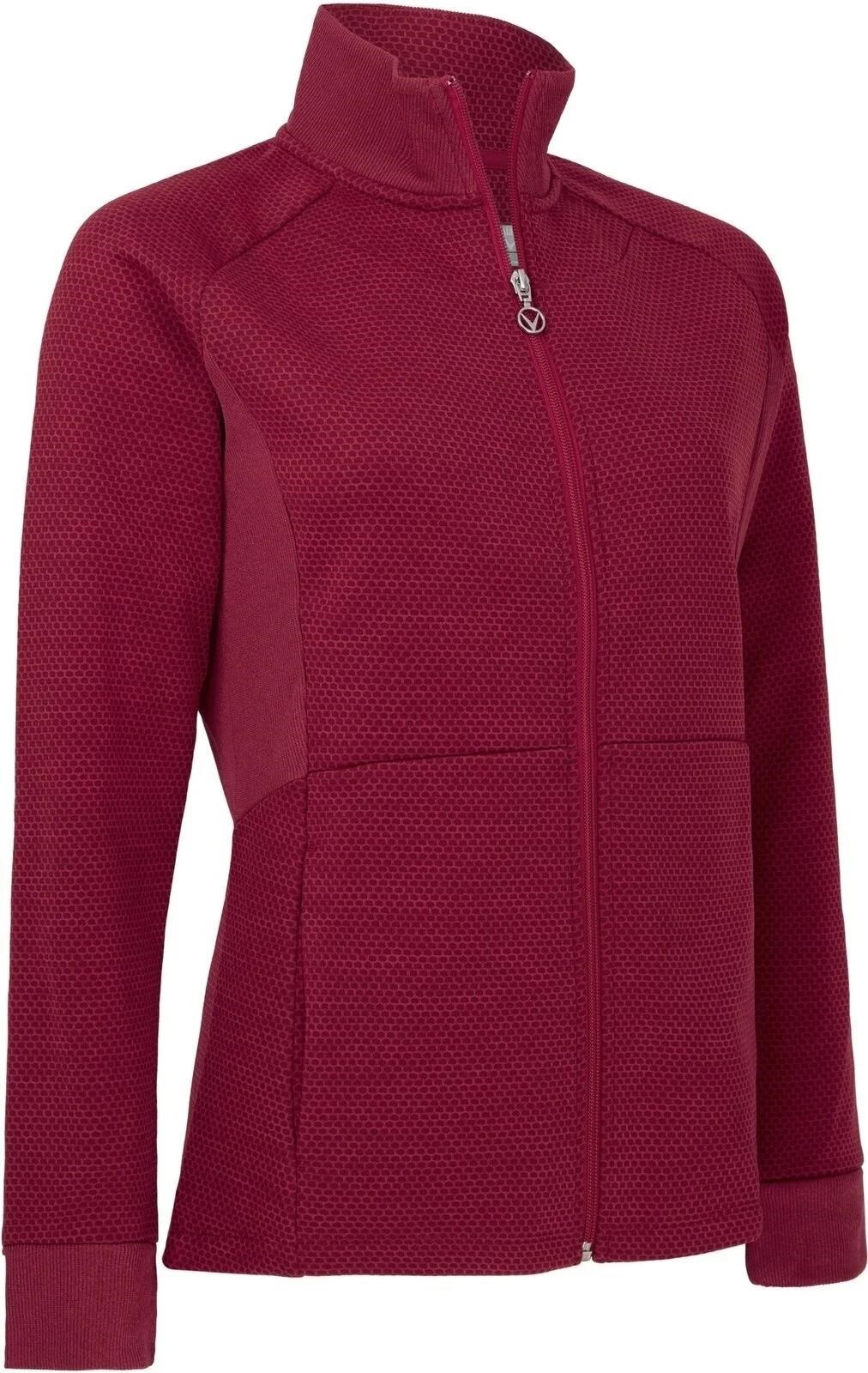 Callaway Full Zip Hexagon Damen Sweatshirt, persian red heather