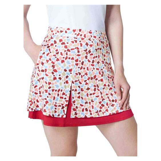 Callaway 17" Mosaic Print Flounce Golfrock, brilliant white