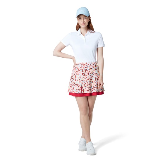 Callaway 17" Mosaic Print Flounce Golfrock, brilliant white