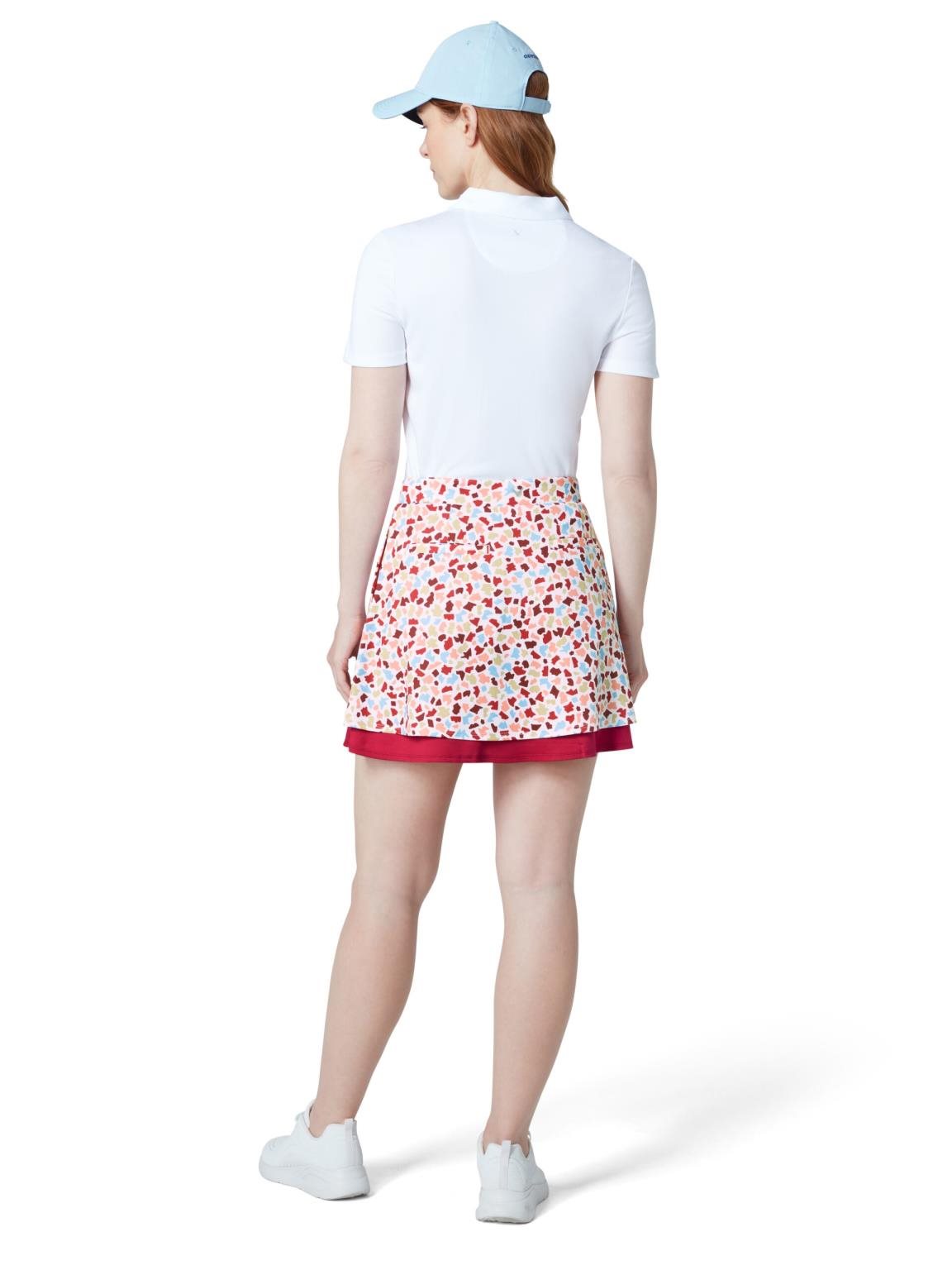 Callaway 17" Mosaic Print Flounce Golfrock, brilliant white