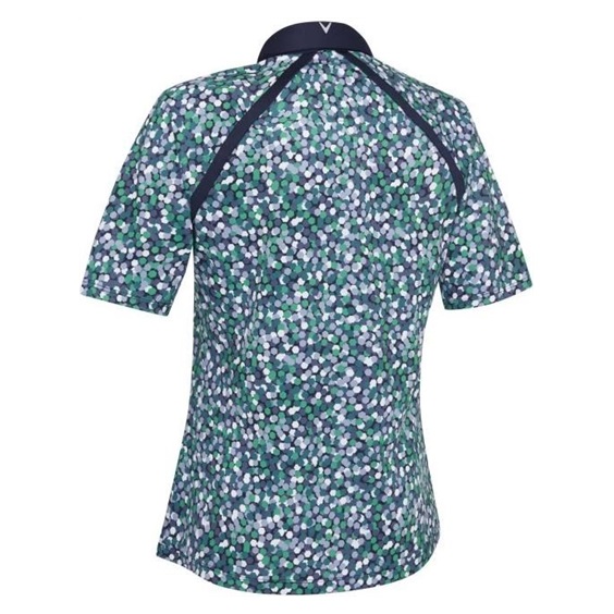 Callaway Hexagon Geo Raglan Damen Poloshirt, dunkelblau