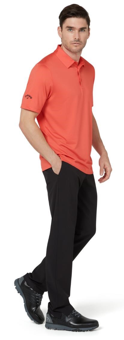 Callaway Swing Tech Solid Herren Poloshirt, spiced coral