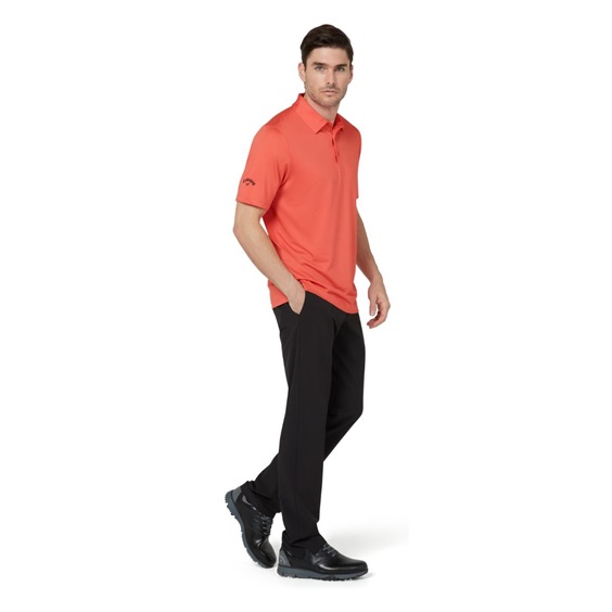 Callaway Swing Tech Solid Herren Poloshirt, spiced coral