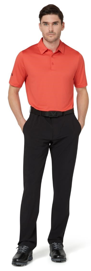 Callaway Swing Tech Solid Herren Poloshirt, spiced coral