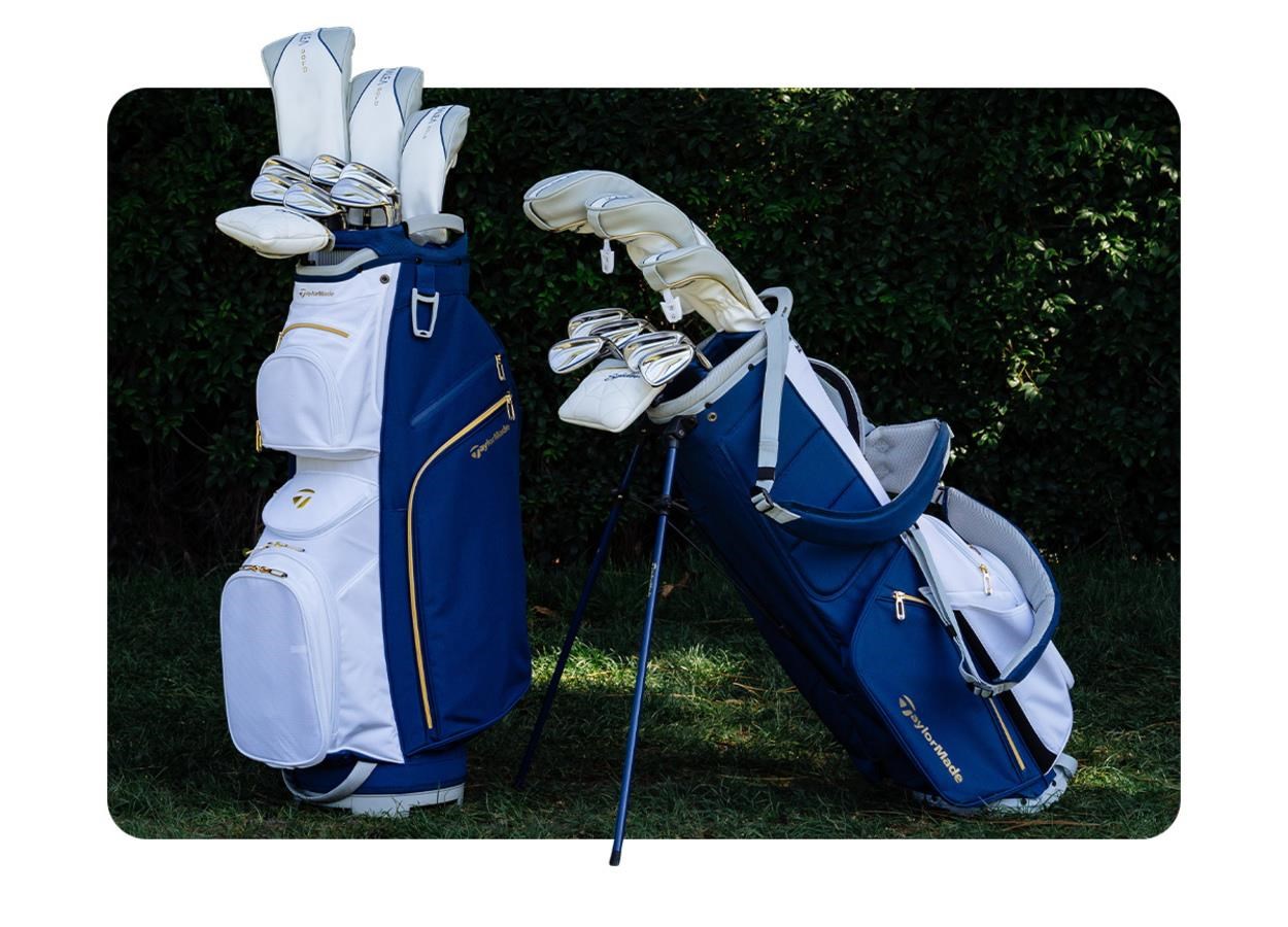 TaylorMade Kalea Gold Damen Cartbag, dunkelblau/weiss
