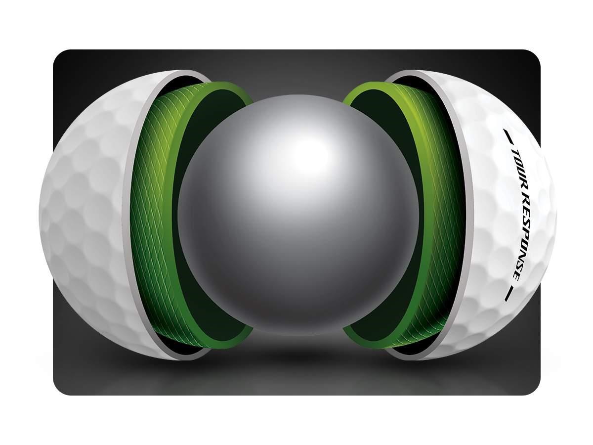 TaylorMade Tour Response Golfbälle, gelb