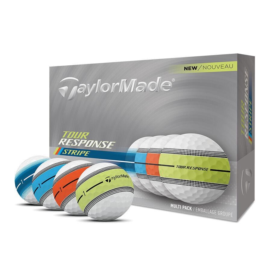 TaylorMade Tour Response Neon Stripe Golfbälle, multi-pack