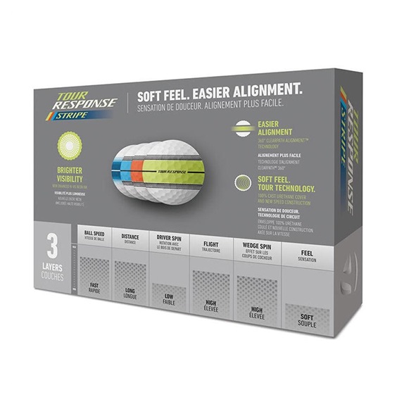 TaylorMade Tour Response Neon Stripe Golfbälle, multi-pack