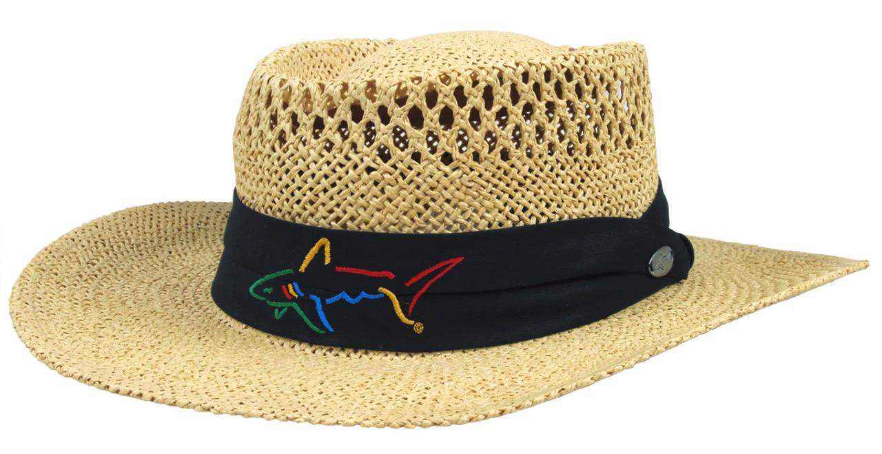 Greg Norman Signature Straw Bucket Hut, natural