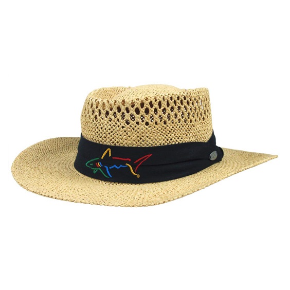 Greg Norman Signature Straw Bucket Hut, natural