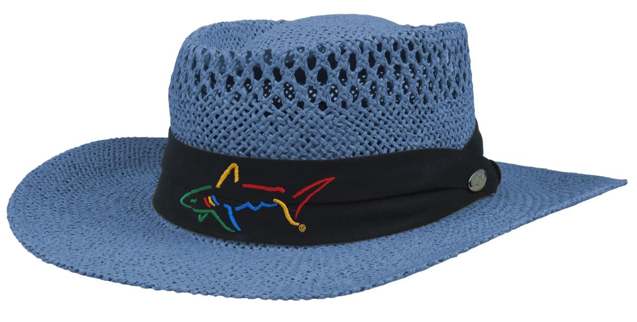 Greg Norman Signature Straw Bucket Hut, dunkelblau