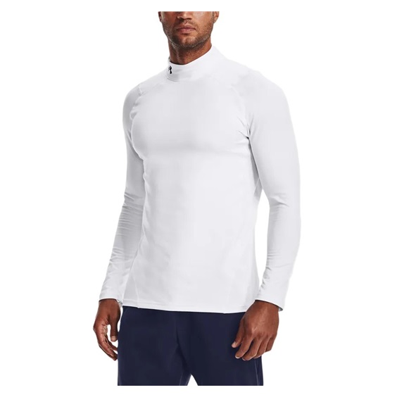 Under Armour CG Armour Fitted Mock Herren-Funktions-T-Shirt, weiss