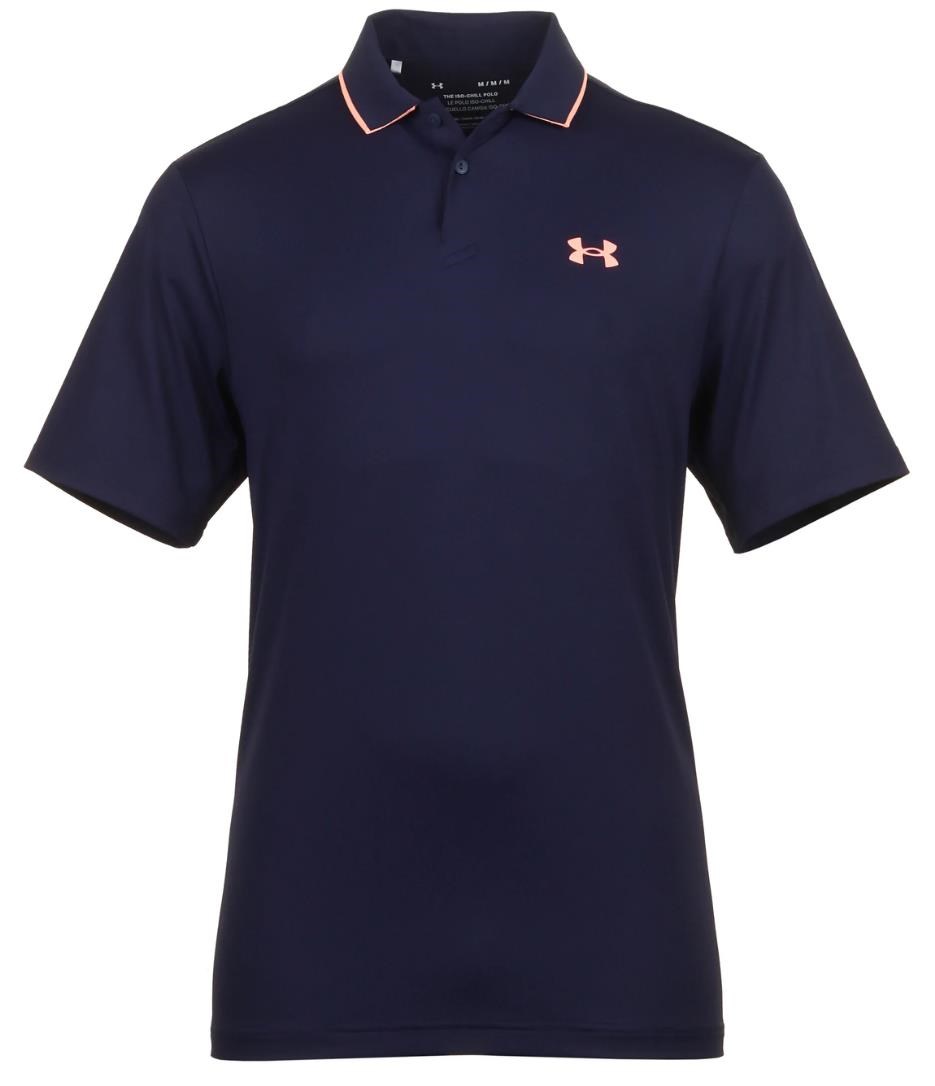 Under Armour Iso-Chill Herren Poloshirt, midnigt navy/flare orange