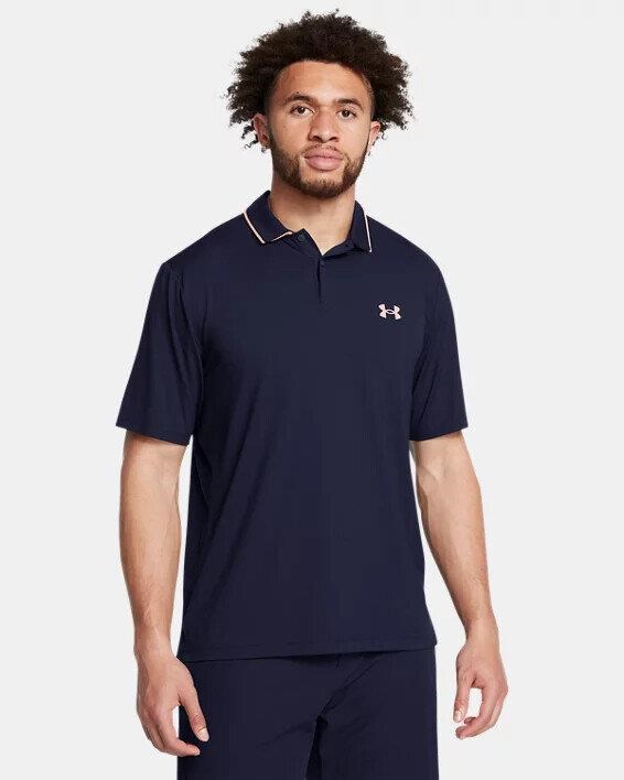 Under Armour Iso-Chill Herren Poloshirt, midnigt navy/flare orange