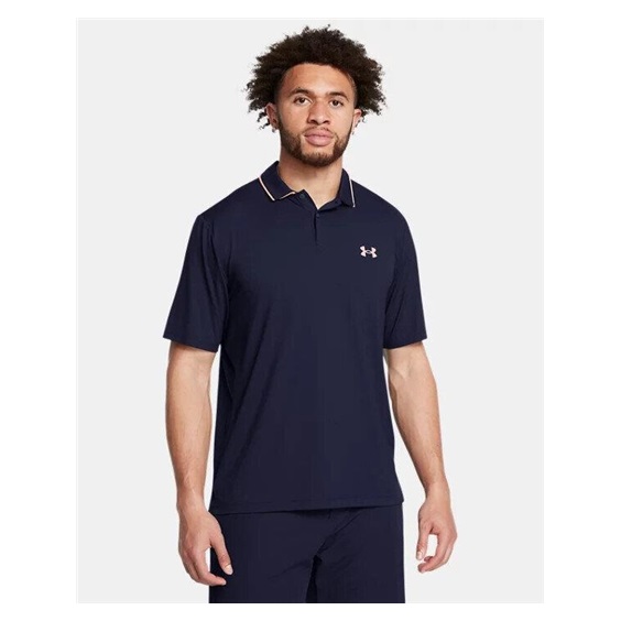 Under Armour Iso-Chill Herren Poloshirt, midnigt navy/flare orange