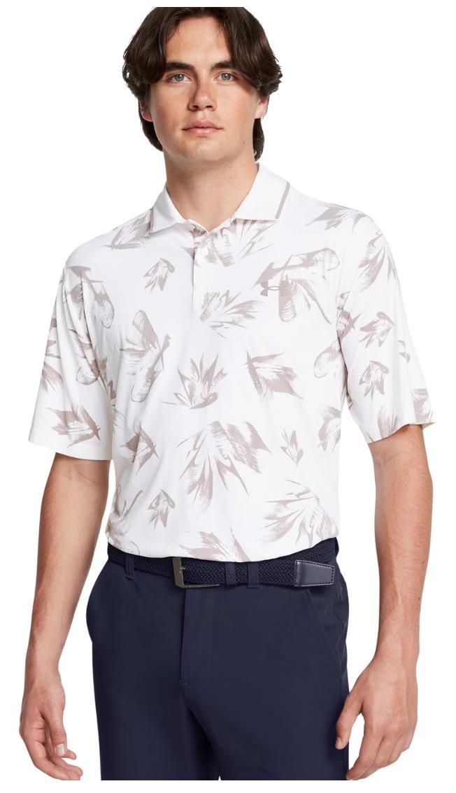 Under Armour Iso-Chill Edge Herren Poloshirt, white/tetra gray
