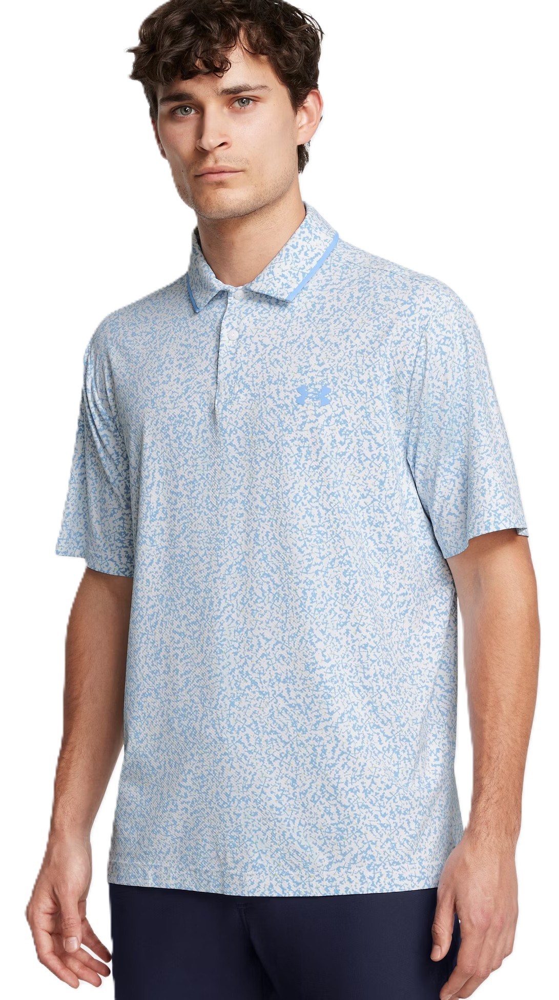 Under Armour Iso-Chill Herren Poloshirt, weiss/retro blau