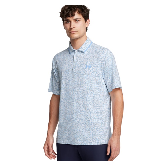 Under Armour Iso-Chill Herren Poloshirt, weiss/retro blau