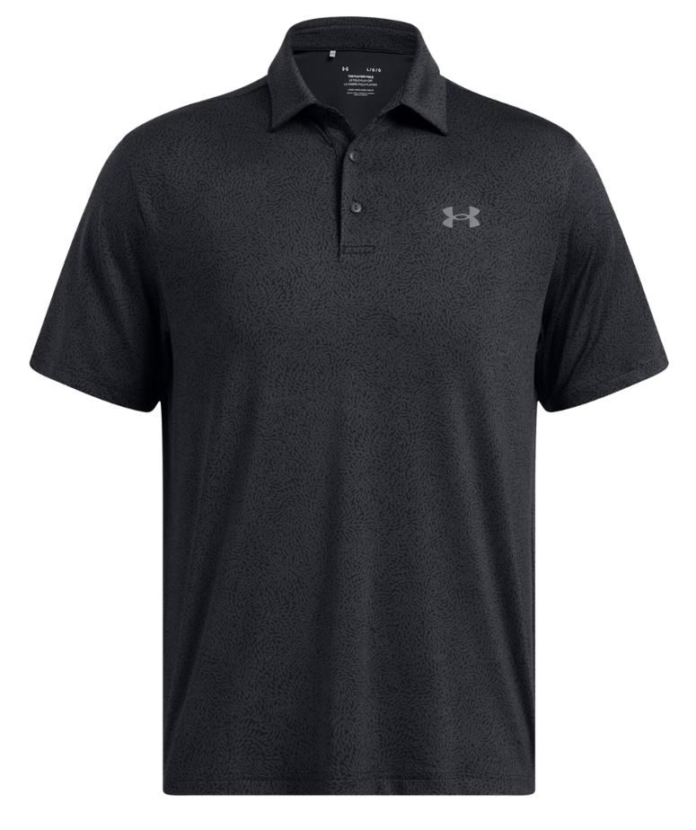 Under Armour Playoff 3.0 Printed Herren Poloshirt, black/anthracite/castlerock