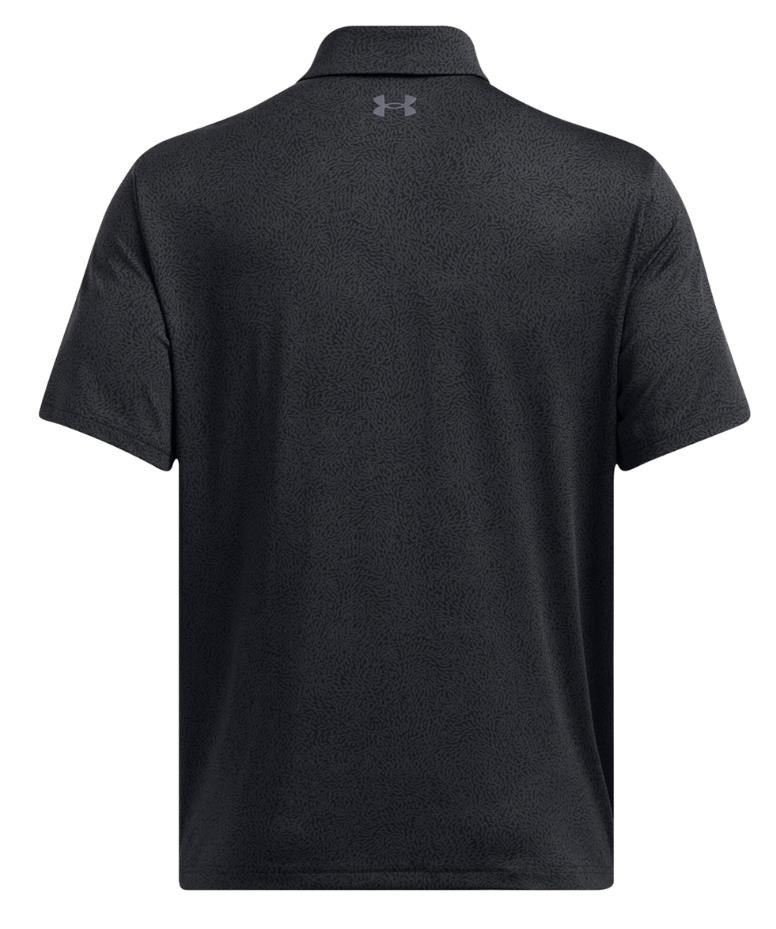 Under Armour Playoff 3.0 Printed Herren Poloshirt, black/anthracite/castlerock