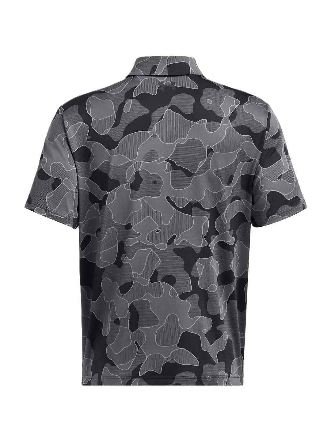 Under Armour Playoff 3.0 Printed Herren Poloshirt, schwarz