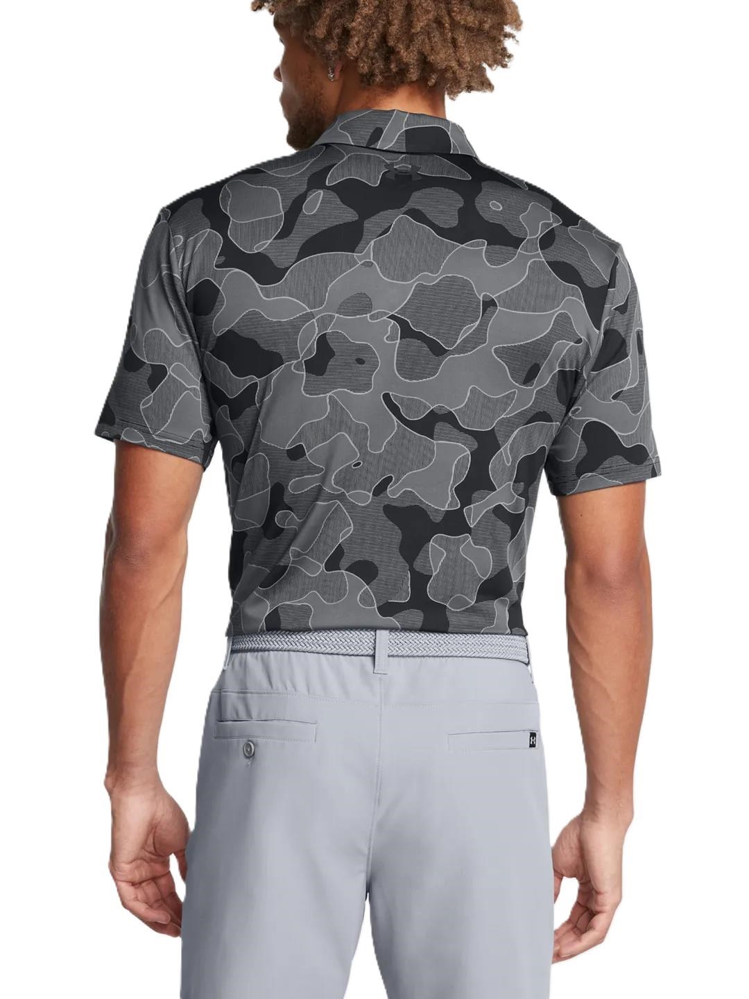 Under Armour Playoff 3.0 Printed Herren Poloshirt, schwarz